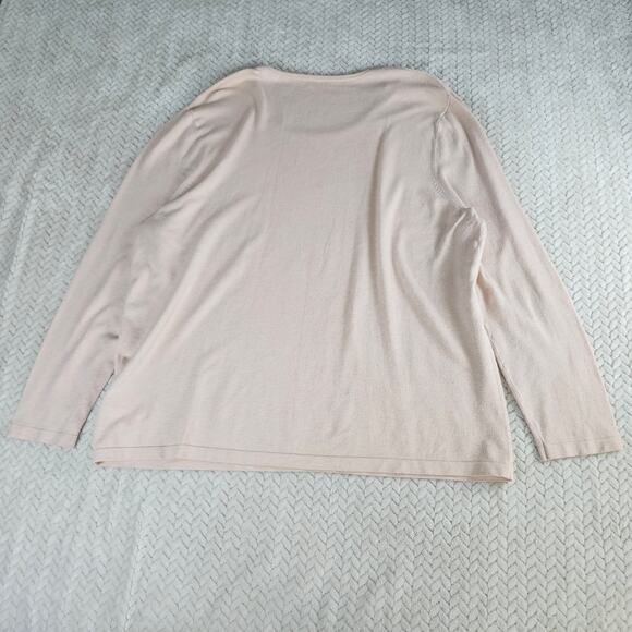 Gerry Weber Womens Light Pink Embellished Viscose Blend Long Sleeve Top Sz XL - Picture 4 of 7